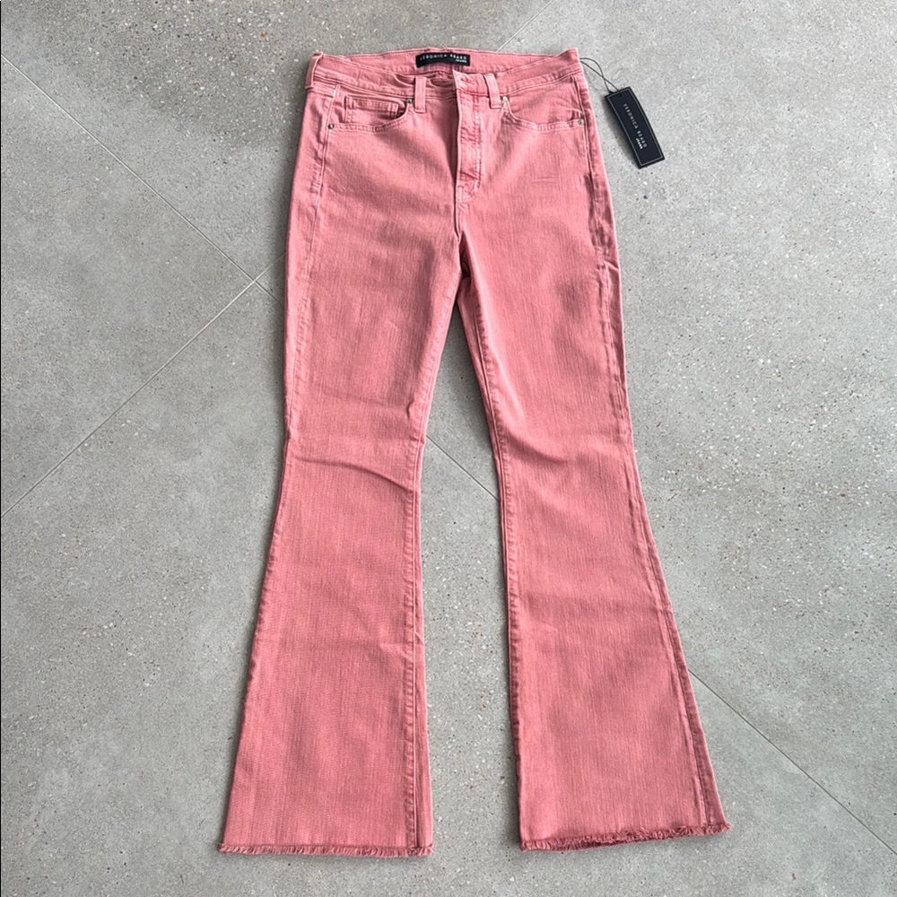 NWT Veronica Beard “Beverly Skinny Flare” Jeans - Size 31 (Dusty Rose)